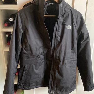 Black north face jacket. Three-quarter length women’s small new without tags.